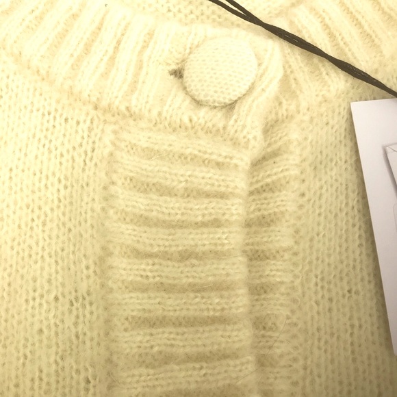 Rouje Paris Romeo Cardigan Sweater in Soft Yellow Size 40/Medium - Picture 8 of 11